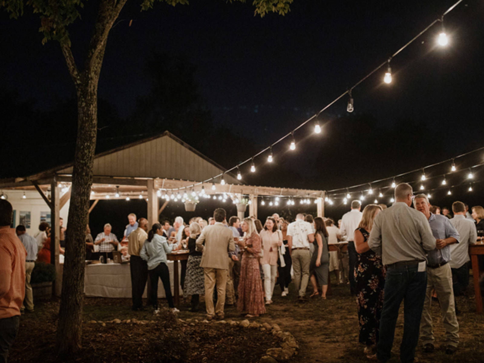 Shalom Farms | Group gathered at farm for evening event