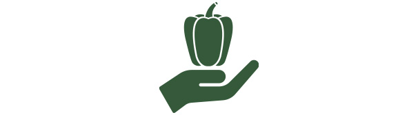 Shalom Farms Hand Holding Pepper Icon