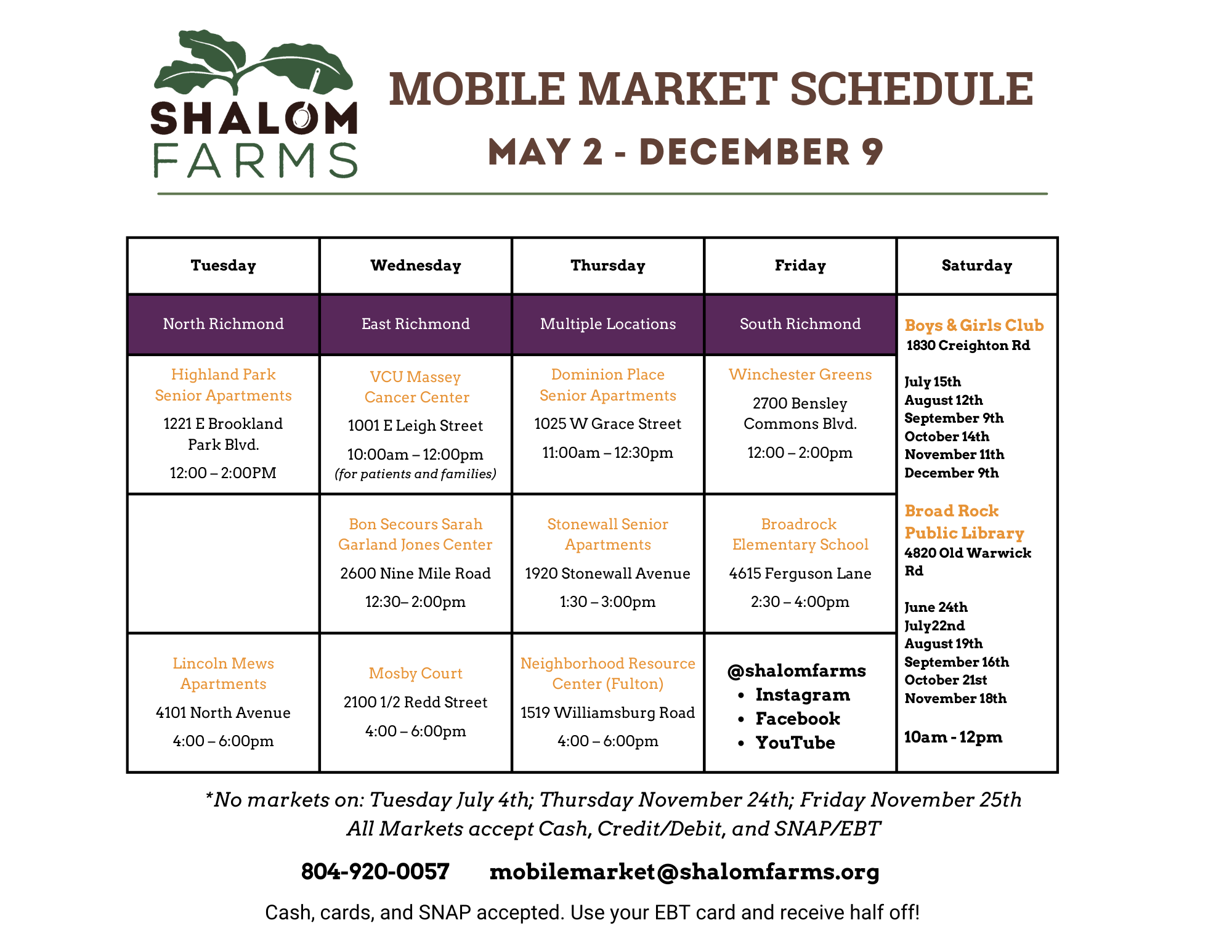 Mobile Market Schedule for Webpage